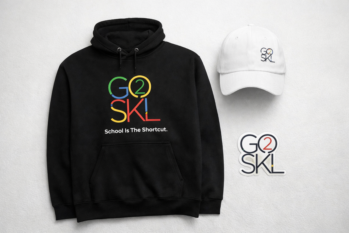 Go2SkL Starter Bundle — Hoodie, Dad Hat & Sticker