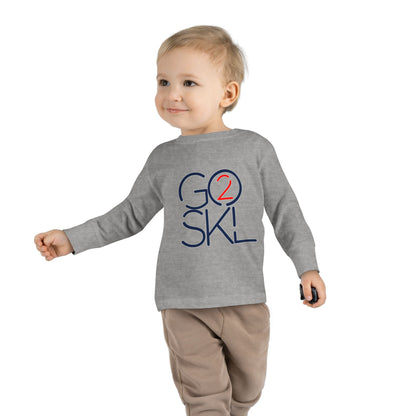Toddler Long Sleeve Tee - Playful Go2SkL Design, Perfect for School, Playdates, Fall Weather, Kids Fashion, Gift Ideas