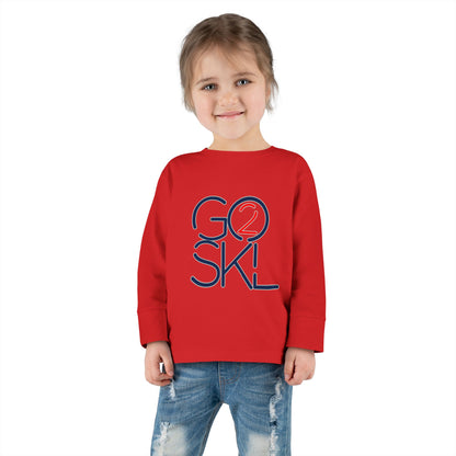 Toddler Long Sleeve Tee - Playful Go2SkL Design, Perfect for School, Playdates, Fall Weather, Kids Fashion, Gift Ideas