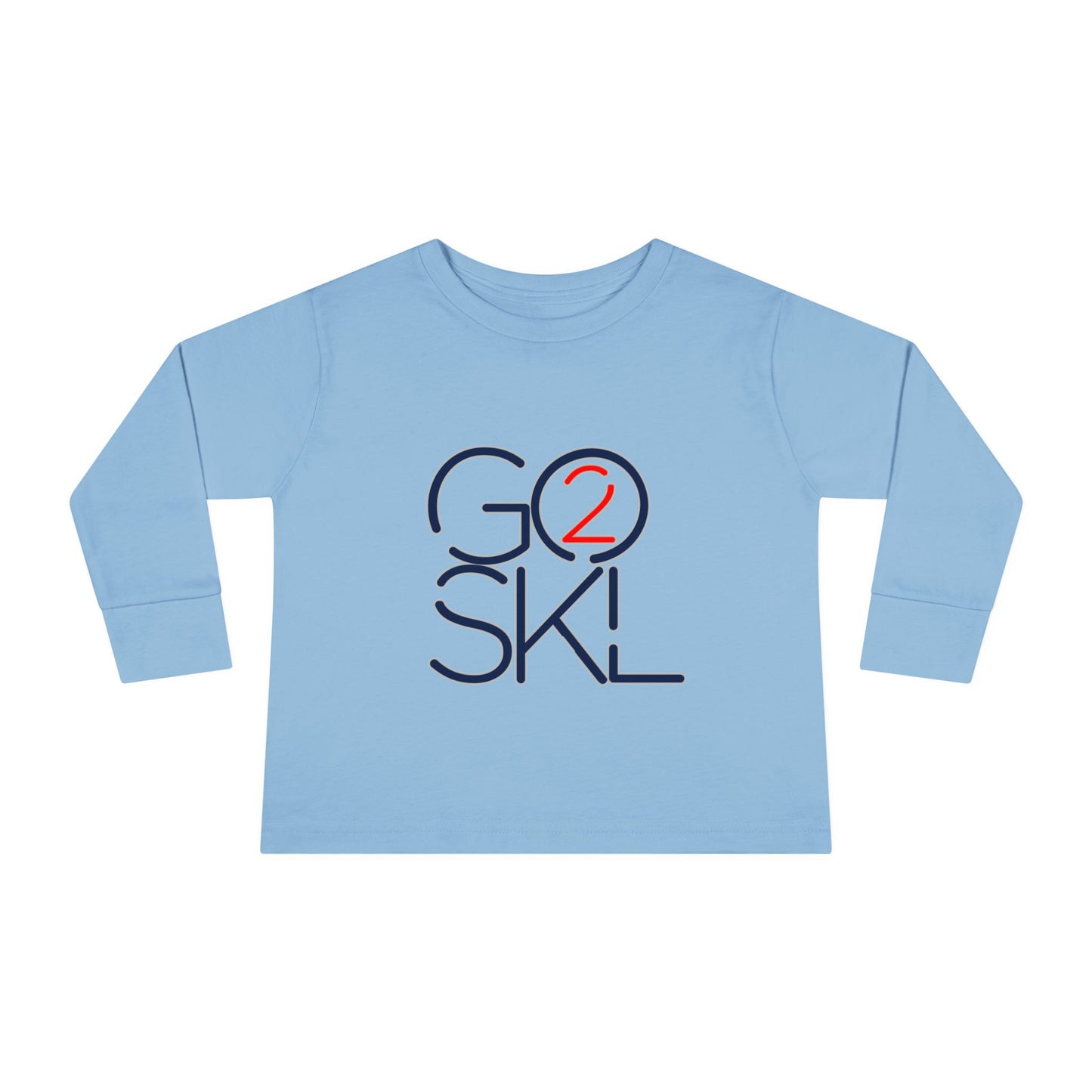 Toddler Long Sleeve Tee - Playful Go2SkL Design, Perfect for School, Playdates, Fall Weather, Kids Fashion, Gift Ideas