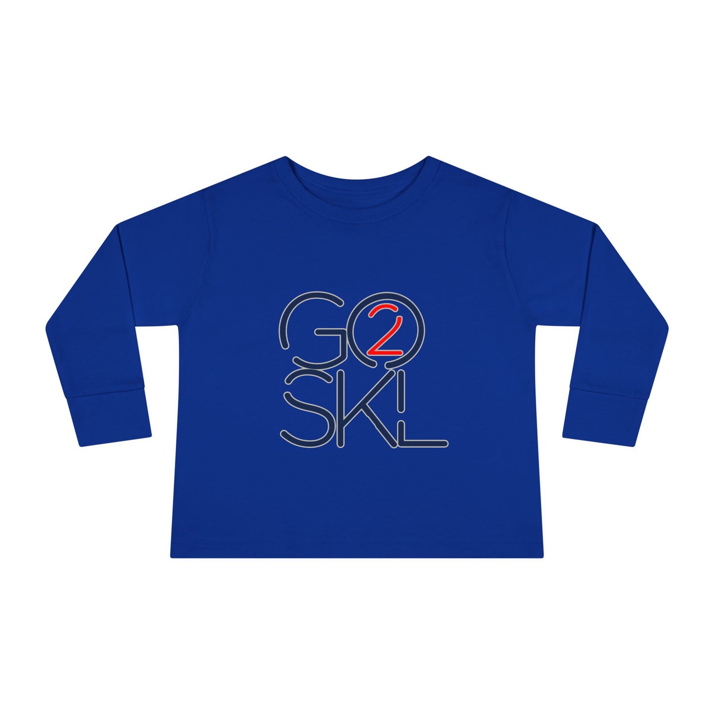 Toddler Long Sleeve Tee - Playful Go2SkL Design, Perfect for School, Playdates, Fall Weather, Kids Fashion, Gift Ideas