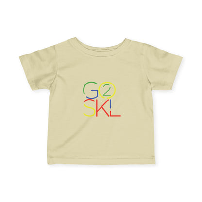 Colorful "Go 2 SKL" Infant Tee - Perfect for Kids, Baby Showers, Back to School, Playdates and Everyday Wear, Kid Fashion