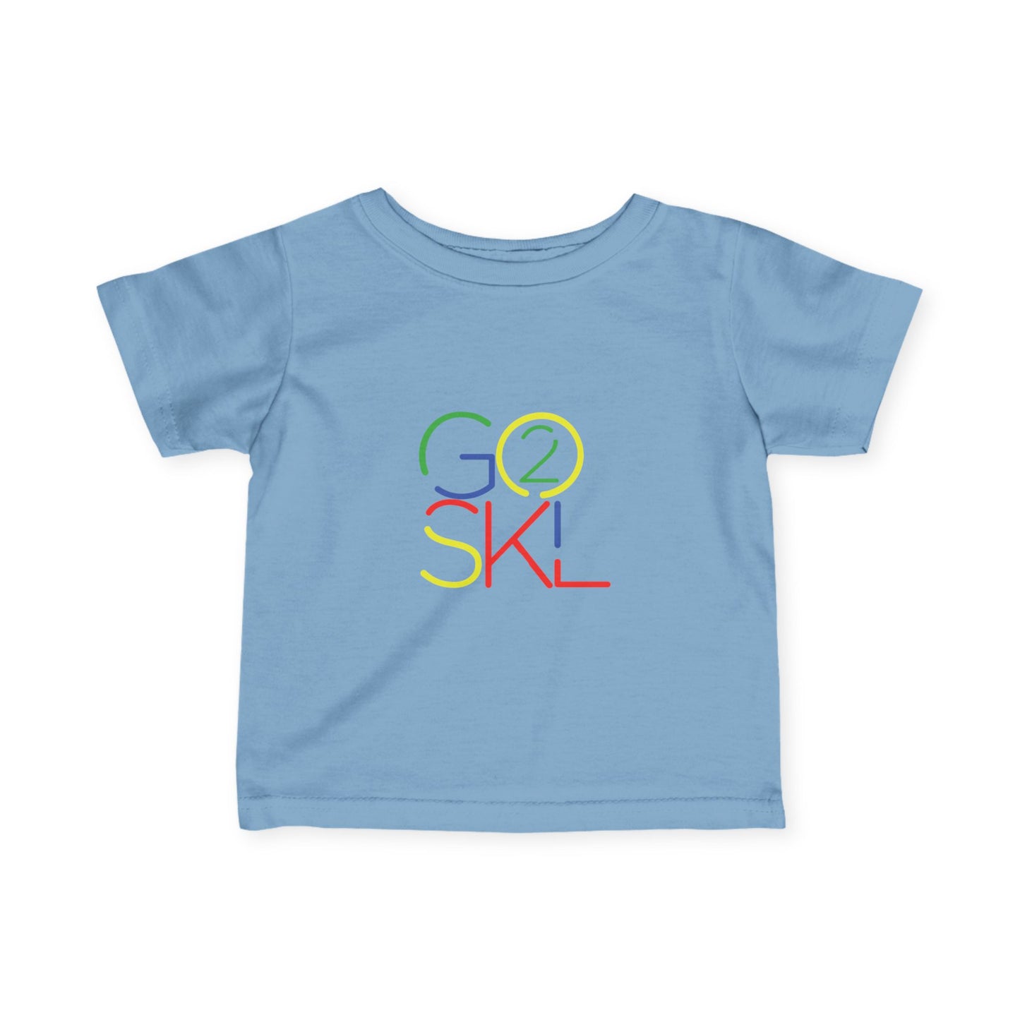 Colorful "Go 2 SKL" Infant Tee - Perfect for Kids, Baby Showers, Back to School, Playdates and Everyday Wear, Kid Fashion