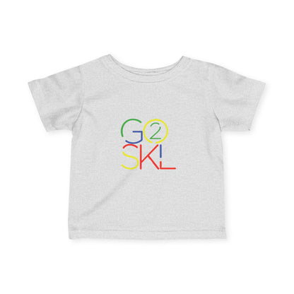 Colorful "Go 2 SKL" Infant Tee - Perfect for Kids, Baby Showers, Back to School, Playdates and Everyday Wear, Kid Fashion