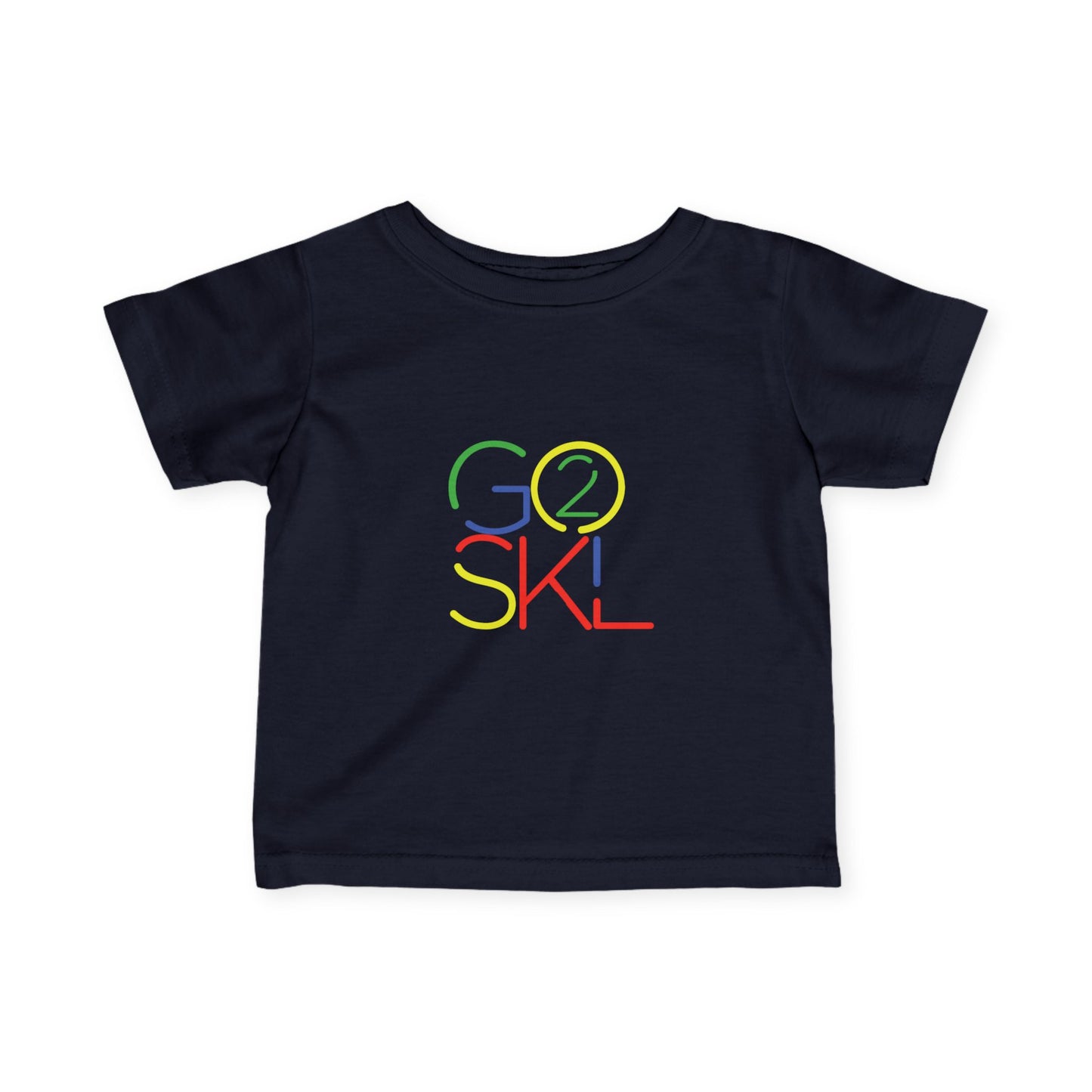 Colorful "Go 2 SKL" Infant Tee - Perfect for Kids, Baby Showers, Back to School, Playdates and Everyday Wear, Kid Fashion