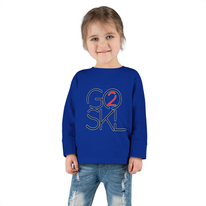 Toddler Long Sleeve Tee - Playful Go2SkL Design, Perfect for School, Playdates, Fall Weather, Kids Fashion, Gift Ideas