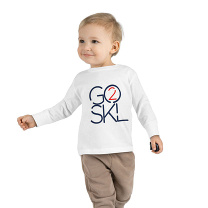 Toddler Long Sleeve Tee - Playful Go2SkL Design, Perfect for School, Playdates, Fall Weather, Kids Fashion, Gift Ideas