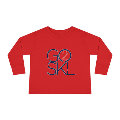 Toddler Long Sleeve Tee - Playful Go2SkL Design, Perfect for School, Playdates, Fall Weather, Kids Fashion, Gift Ideas