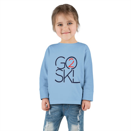 Toddler Long Sleeve Tee - Playful Go2SkL Design, Perfect for School, Playdates, Fall Weather, Kids Fashion, Gift Ideas