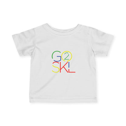 Colorful "Go 2 SKL" Infant Tee - Perfect for Kids, Baby Showers, Back to School, Playdates and Everyday Wear, Kid Fashion