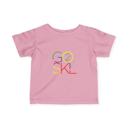 Colorful "Go 2 SKL" Infant Tee - Perfect for Kids, Baby Showers, Back to School, Playdates and Everyday Wear, Kid Fashion