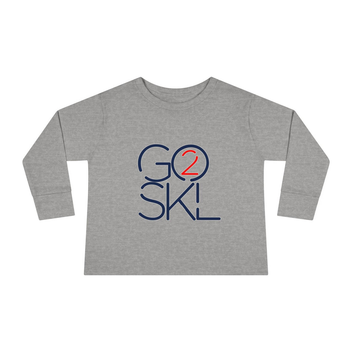 Toddler Long Sleeve Tee - Playful Go2SkL Design, Perfect for School, Playdates, Fall Weather, Kids Fashion, Gift Ideas
