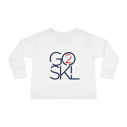 Toddler Long Sleeve Tee - Playful Go2SkL Design, Perfect for School, Playdates, Fall Weather, Kids Fashion, Gift Ideas